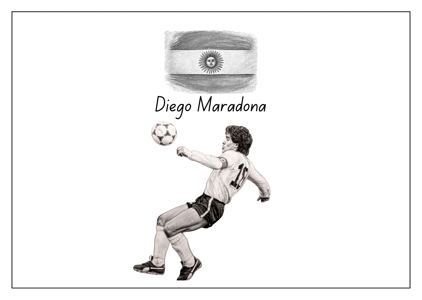 Diego Maradona showing great composure during the World Cup